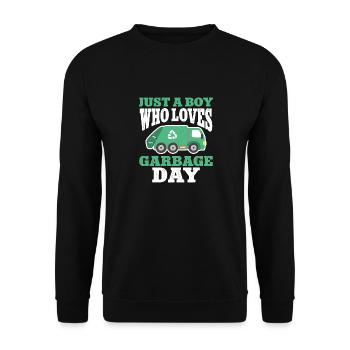 Garbage trucks, garbage day, garbage collection - Unisex Sweatshirt - black - Front - Alina (178cm) & Michal (187cm)