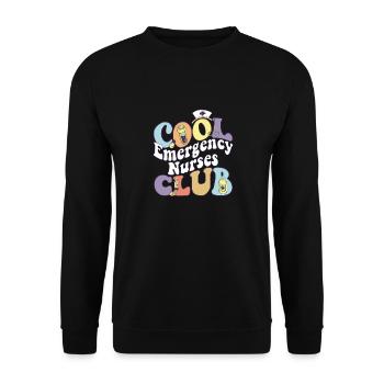 Cool Emergency Nurses Club Registered ER Nurse - Unisex Sweatshirt - black - Front - Alina (178cm) & Michal (187cm)