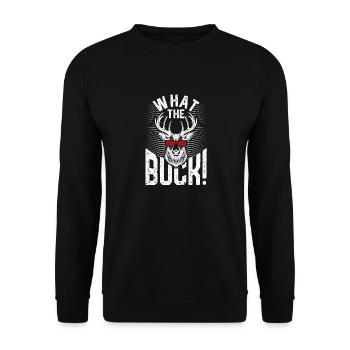 Qu’est-ce que le Buck drôle Chasse au cerf Rack à bois de wapiti - Sweat-shirt Unisexe - noir - Devant - Alina (178cm) & Michal (187cm)