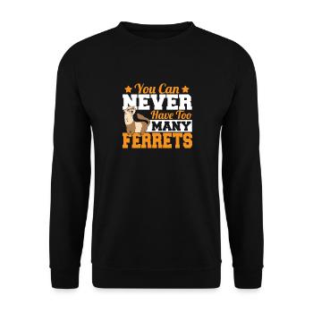 On n’a jamais trop de furets Cute Weasel Fu - Sweat-shirt Unisexe - noir - Devant - Alina (178cm) & Michal (187cm)