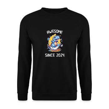 Kids Dinos Birthday Party | Awesome since 2024 - Unisex Sweatshirt - black - Front - Alina (178cm) & Michal (187cm)