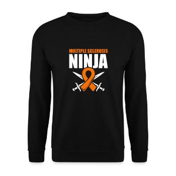Ms-conscience Sclérose en plaques Ninja - Sweat-shirt Unisexe - noir - Devant - Alina (178cm) & Michal (187cm)