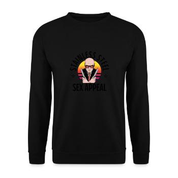 Funny Knife Collector Edelstahl Sex Appeal - Unisex Pullover - Schwarz - Vorne - Alina (178cm) & Michal (187cm)