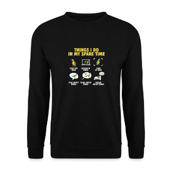 Yellow-breasted Macaw Parrot Blue And Yellow Macaw - Unisex Sweatshirt - black - Front - Alina (178cm) & Michal (187cm)
