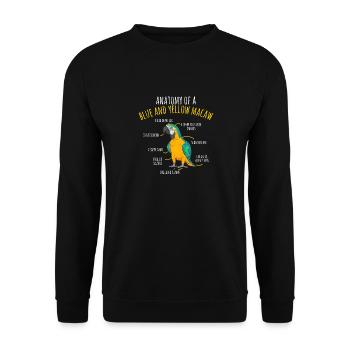 Yellow-breasted Macaw Parrot Blue And Yellow Macaw - Unisex Sweatshirt - black - Front - Alina (178cm) & Michal (187cm)