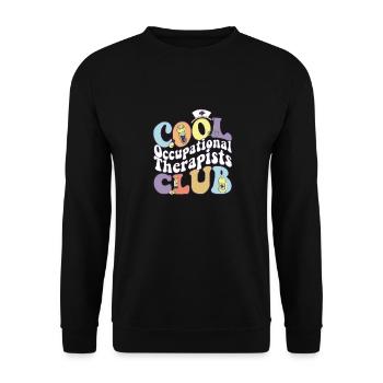 Cool Occupational Therapists Club OT Practitioner - Unisex Pullover - Schwarz - Vorne - Alina (178cm) & Michal (187cm)