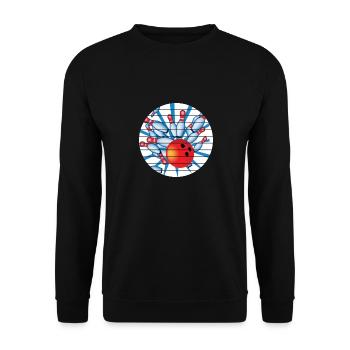 Bowling Bowling Club Skittles Bowler Bowling Club - Unisex Sweatshirt - black - Front - Alina (178cm) & Michal (187cm)