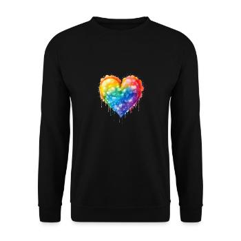 Love in All Colors-LGBT Pride - Unisex Sweatshirt - black - Front - Alina (178cm) & Michal (187cm)