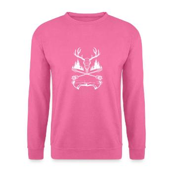 Hirsch Schädel Compound Bogen Elch Jagd - Unisex Pullover - Pink - Vorne