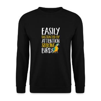 Yellow-breasted Macaw Parrot Blue And Yellow Macaw - Unisex Sweatshirt - black - Front - Alina (178cm) & Michal (187cm)