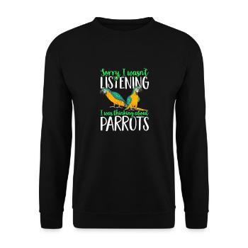 Yellow-breasted Macaw Parrot Blue And Yellow Macaw - Unisex Sweatshirt - black - Front - Alina (178cm) & Michal (187cm)
