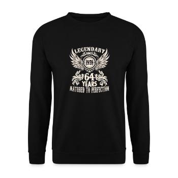 A legend turns 64 birthday shirt for honorary day - Unisex Sweatshirt - black - Front - Alina (178cm) & Michal (187cm)