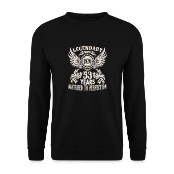 Vintage birthday shirt 53 years birthday retro - Unisex Sweatshirt - black - Front - Alina (178cm) & Michal (187cm)