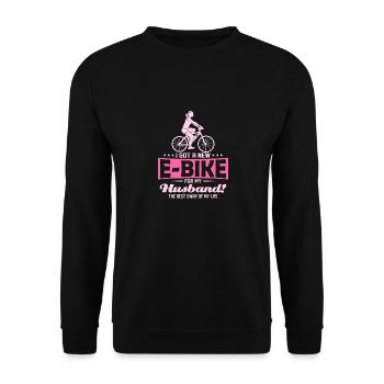 I Got A New E-Bike For My Wife! Electric Pedelec - Unisex Sweatshirt - black - Front - Alina (178cm) & Michal (187cm)