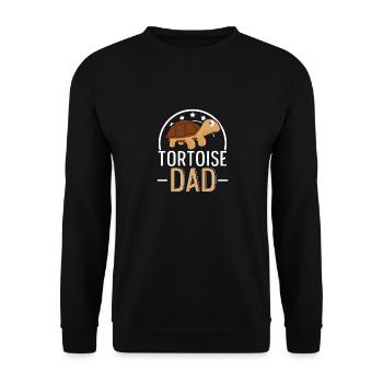 Hommes Tortue Reptile Tortue Papa Fête des pères - Sweat-shirt Unisexe - noir - Devant - Alina (178cm) & Michal (187cm)