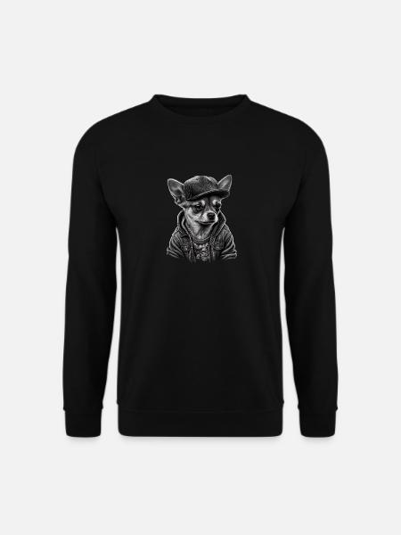 Chihuahua | Cooler Hund | Rap | Hip-Hop Gangster - Unisex Pullover - Schwarz