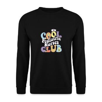 Cool Pediatric Nurses Club Pedia Squad Pediatrist - Unisex Pullover - Schwarz - Vorne - Alina (178cm) & Michal (187cm)