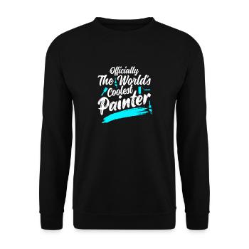 Officiellement la profession de peintre la plus cool au monde - Sweat-shirt Unisexe - noir - Devant - Alina (178cm) & Michal (187cm)