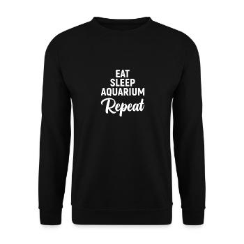 Aquarium Fish Tank Aquarist Fish Lovers - Unisex Sweatshirt - black - Front - Alina (178cm) & Michal (187cm)