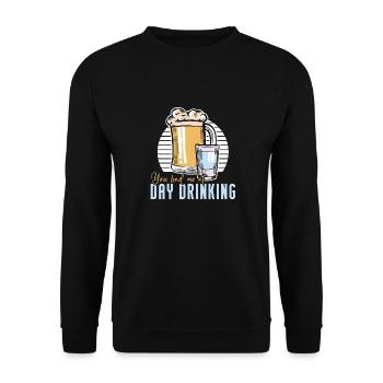 Sie Hatten Mich Bei Day Drinking Retro Beach - Unisex Pullover - Schwarz - Vorne - Alina (178cm) & Michal (187cm)