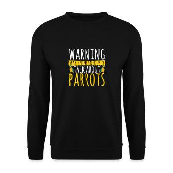 Yellow-breasted Macaw Parrot Blue And Yellow Macaw - Unisex Sweatshirt - black - Front - Alina (178cm) & Michal (187cm)