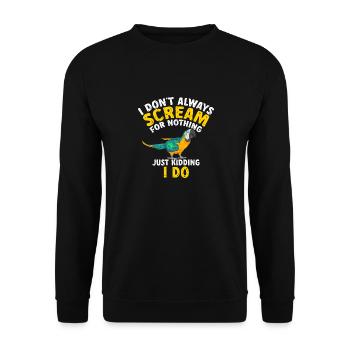 Yellow-breasted Macaw Parrot Blue And Yellow Macaw - Unisex Sweatshirt - black - Front - Alina (178cm) & Michal (187cm)