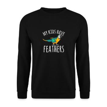 Gelbbrustara Papagei Blue And Yellow Macaw - Unisex Pullover - Schwarz - Vorne - Alina (178cm) & Michal (187cm)