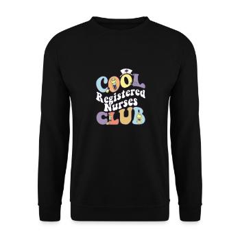 Cool Registered Nurses Club Nurse Squad Medical - Unisex Pullover - Schwarz - Vorne - Alina (178cm) & Michal (187cm)
