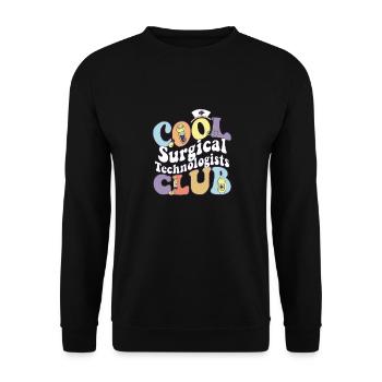 Cool Surgical Technologists Club Medical - Unisex Pullover - Schwarz - Vorne - Alina (178cm) & Michal (187cm)