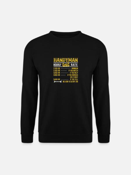 Handwerker Stundensatz Reparaturarbeiter Wartung - Unisex Pullover - Schwarz