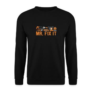 Mr Fix It Funny Handyman Wrench Tools Briy Repair - Sweat-shirt Unisexe - noir - Devant - Alina (178cm) & Michal (187cm)