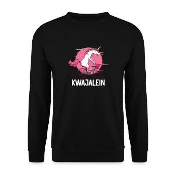 Kwajalein Atoll Marshall Islands Unicorn Bicycle B - Unisex Sweatshirt - black - Front - Alina (178cm) & Michal (187cm)