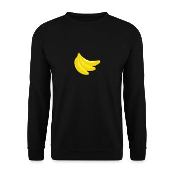 Drôle d’amateur de fruits de banane - Sweat-shirt Unisexe - noir - Devant - Alina (178cm) & Michal (187cm)