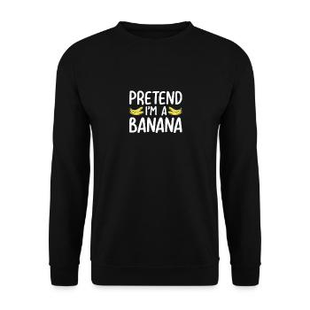 Drôle d’amateur de fruits de banane - Sweat-shirt Unisexe - noir - Devant - Alina (178cm) & Michal (187cm)