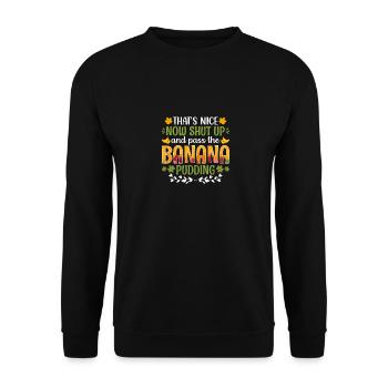 Drôle d’amateur de fruits de banane - Sweat-shirt Unisexe - noir - Devant - Alina (178cm) & Michal (187cm)