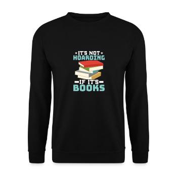 Buch lesen Lustige Bibliothek Lesen Liebhaber Bücher - Unisex Pullover - Schwarz - Vorne - Alina (178cm) & Michal (187cm)