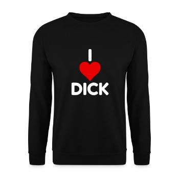 Drôle de grossier j’aime Dick - Sweat-shirt Unisexe - noir - Devant - Alina (178cm) & Michal (187cm)