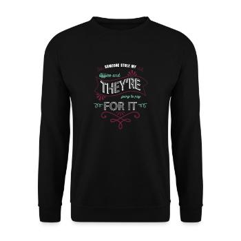 coding anonymous expect us hack out computer freak - Unisex Pullover - Schwarz - Vorne - Alina (178cm) & Michal (187cm)