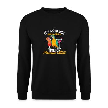 Yellow-breasted Macaw Parrot Blue And Yellow Macaw - Unisex Sweatshirt - black - Front - Alina (178cm) & Michal (187cm)