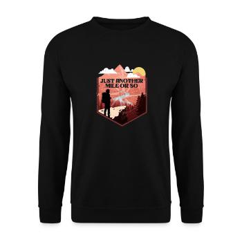 Drôle de randonnée camping en plein air nature montagnes - Sweat-shirt Unisexe - noir - Devant - Alina (178cm) & Michal (187cm)