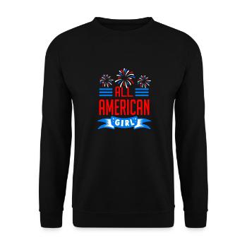 All American Girl - Sweat-shirt Unisexe - noir - Devant - Alina (178cm) & Michal (187cm)