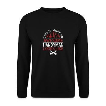 Voici à quoi ressemble un grand artisan Achèvement du travail - Sweat-shirt Unisexe - noir - Devant - Alina (178cm) & Michal (187cm)