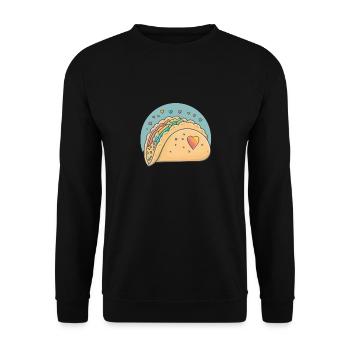 Taco-Lover I Love Tacos Heart Spicy Foodie - Unisex Sweatshirt - black - Front - Alina (178cm) & Michal (187cm)