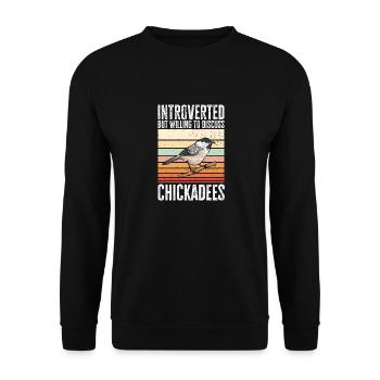 Observation des oiseaux mésanges - Sweat-shirt Unisexe - noir - Devant - Alina (178cm) & Michal (187cm)