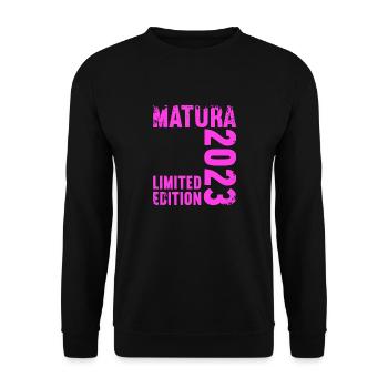 Matura Jeunes Filles Femmes et Hommes Matura 2023 - Sweat-shirt Unisexe - noir - Devant - Alina (178cm) & Michal (187cm)
