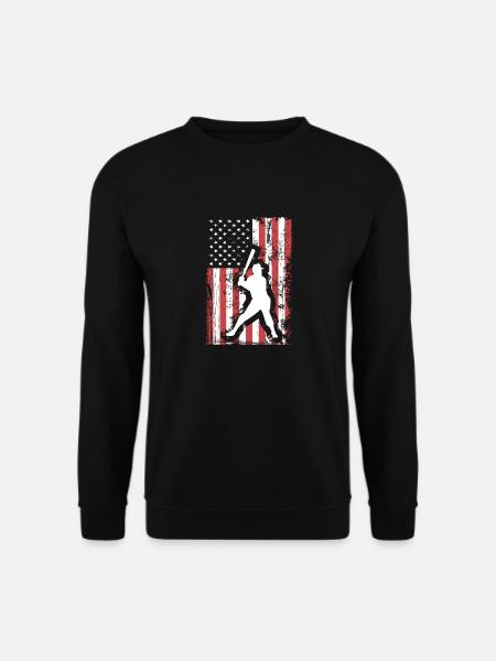 4. Juli Baseball US Grunge Flagge - Unisex Pullover - Schwarz