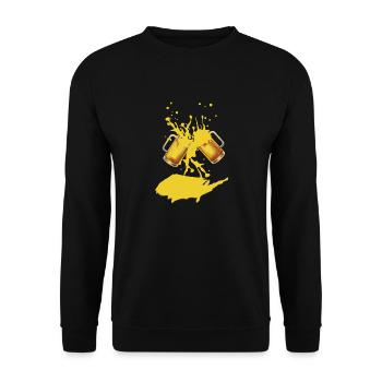 4 juillet Beer USA - Sweat-shirt Unisexe - noir - Devant - Alina (178cm) & Michal (187cm)