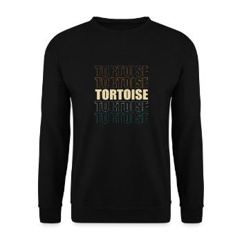 Tortoise Vintage Reptile Retro Turtle - Unisex Sweatshirt - black - Front - Alina (178cm) & Michal (187cm)