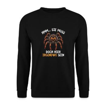Tarantula Tarantula Gift - Unisex Sweatshirt - black - Front - Alina (178cm) & Michal (187cm)