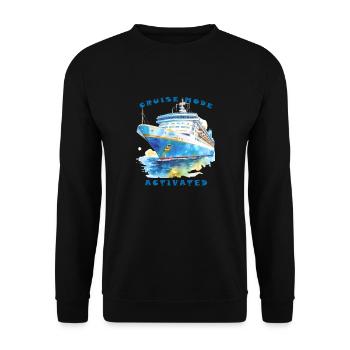 Cruise mode activated - Cruising Vacation - Unisex Sweatshirt - black - Front - Alina (178cm) & Michal (187cm)